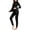 Mock Neck - Black, variant on COMFREE Mock Neck Thermal Underwear Set for Women Ultra Soft Long Johns Top and Bottom for Cold Weather