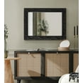 thumbnail image 3 of Kate and Laurel Natesa Traditional Rectangle Carved Wood Mirror, 24 x 32, Distressed Black, Light Wooden Rectangular Mirror with Carved Detailing for Use as Bathroom Mirror for Vanity, 3 of 9