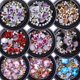 thumbnail image 2 of Cuentas de barra trenzadas de Metal para manicura, cristales brillantes de varios tamaños, perlas, corazón esmerilado, gemas de diamantes de imitación 3D para decoración de uñas, 2 of 4