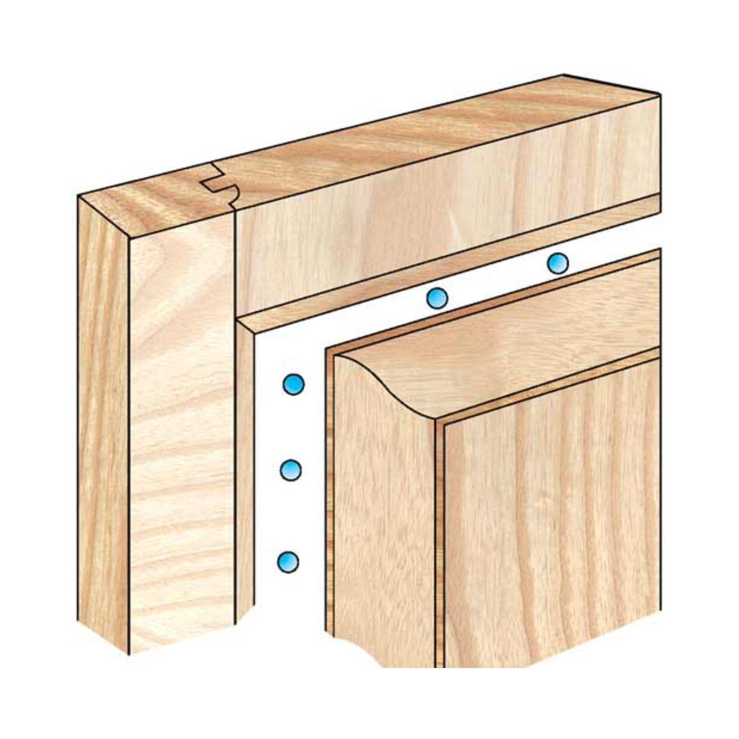 Space Balls Raised Panel Cabinet Door Spacers for 1//4/" Groove 500 Pack