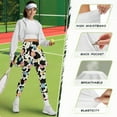 thumbnail image 6 of COEQINE High Waist Elastic Skirted Legging for Women with Pockets Cow Spots and Daisy Floral Print Comfy Ruffle Pleated Tennis Skirts with Leggings Soft Golf Pickleball Leggings, XS, 6 of 7