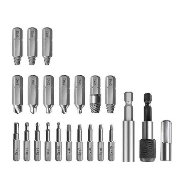 Speravity Kit de extractor de tornillos pelados de acero de aleación de 33 piezas 10 removedor de cables rotos de diferentes tamaños a prueba de Herramientas y ferretería Speravity TO002879-00