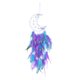 thumbnail image 4 of Colgante de pared tejido bohemio hecho a mano, colgante con forma y borlas de plumas trenzadas para dormitorio, fiesta, sala de estar, adorno Violeta perfecl Colgante de pared de macramé, 4 of 8