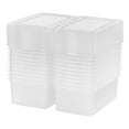 thumbnail image 6 of IRIS 6 Qt Small Stackable Plastic Closet Storage Box, Clear, 20Pk, 6 of 6