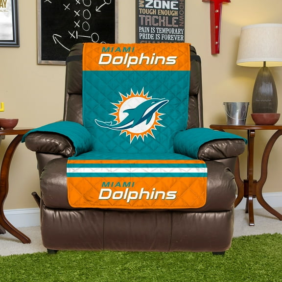 Teal Miami Dolphins Recliner Protector