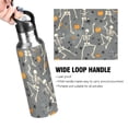 thumbnail image 4 of Yayeee 20oz Insulated Water Bottle Double Wall Stainless Steel with Flip Straw Lid, Halloween Dancing Skeleton, 4 of 7