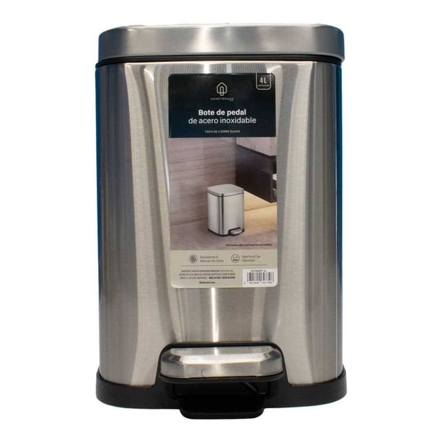 Bote para Basura Home Trends Acero Inoxidable Pedal 4 Litros