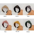 thumbnail image 3 of Fashion Korean Rhinestone Velvet Knot Wide Side Cross Head Wear Hair Hoop for Women Girls Full Drill Hairband Headband BLACK, 3 of 8