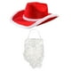 thumbnail image 2 of Sombrero de vaquero de Navidad, barba de Papá Noel, protección solar portátil, sombrero de , accesorios de disfraz para vacaciones, vestir, 2 of 8