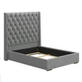 thumbnail image 3 of Modern 67" Tall Headboard Upholstered Queen Size Bed with Handmade Deep Button Tufted, Grey, 3 of 9