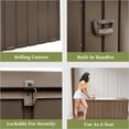 thumbnail image 4 of Deck Boxes 160 Gallon Waterproof Lockable Outdoor Storage for Patio Cushions Garden Tools | Steel | Dark Brown, 4 of 7