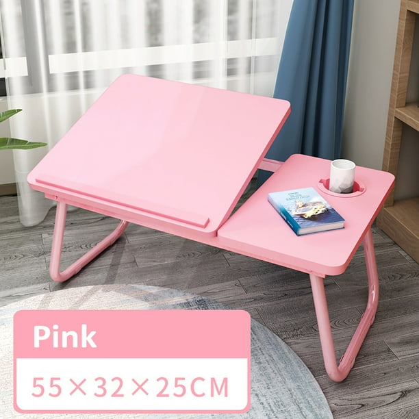 Folding Laptop Table Stand for Bed, Portable Lap Desk, Breakfast Tray  Table, Bed Tray Table with Folding Legs, Cup Holder, Adjustable Angles for  
