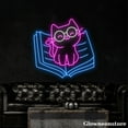 thumbnail image 3 of Glowneon Cute Cat And Book Neon Sign, Book Led Sign, Book Neon Light, Reading Books Line Art Decor, 3 of 5