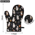 thumbnail image 6 of Cute Oven Mitts,Costumed Ghost Halloween Pattern Oven Mitt 2-Pack Set,Kitchen Gloves for Oven,Heat Resistant Oven Mitts 7.7"x12", 6 of 7