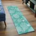 thumbnail image 3 of Teal Coastal 2'x6' Runner Rugs for Hallway Kitchen Bedside Non Slip Washable, Starfish Coral Summer Beach Ocean Entryway Rug Runners with Rubber Backing, Long Carpet Runner for Laundry Room, 3 of 8