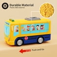thumbnail image 6 of HONGTUO School Bus Toy with Sound and Light Simulation Steering Wheel Driving Toy Toddlers School Bus Toys with Music Education Knowledge Simulate school scenes Gift for 1-3-5 Boys & Girls, 6 of 7