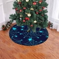 thumbnail image 2 of FMSHPON Blue Watercolor Xmas Christmas Tree Skirt Stand Mat for Holiday Party Decoration Indoor Outdoor 36 inches, 2 of 3
