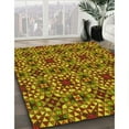 thumbnail image 2 of Ahgly Company Indoor Round Patterned Saffron Red Area Rugs, 6' Round, 2 of 6