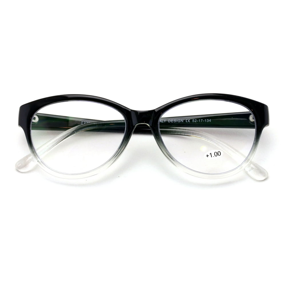 Women Cateye No Line Progressive Trifocal Clear Lens Reading Glasses