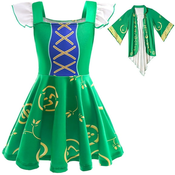 Girls Halloween Sanderson Sister Cosplay Outfit Witch Role Play Dress