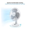 thumbnail image 5 of Comfort Zone Ventilador de mesa oscilante de 16" y 3 velocidades con inclinación ajustable, ideal para el hogar, dormitorio, dormitorio y oficina, CZ161, 5 of 5