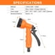 thumbnail image 3 of Manguera de alta presión de 125 pies, color naranja, ideal para lavado de autos y riego de jardines, incluye boquilla de pulverización y conector de grifo., 3 of 6
