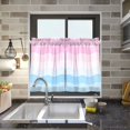 thumbnail image 4 of Yayeee Kitchen Curtains Tier Pair Light Filtering 27"x36" Rod Pocket Short Cafe Window Panel, Light Pink Stripes, 4 of 7