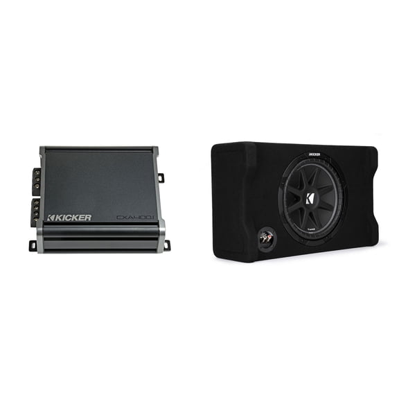 Kicker 12" Comp Subwoofer in Down Firing Enclosure with Amplifier