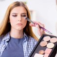 thumbnail image 2 of Juego de 10 brochas de maquillaje para ojos, color morado, con mango de diamante, para sombra de ojos, cosméticos profesionales, herramientas de maquillaje para labios y cejas, 2 of 5