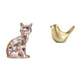 thumbnail image 1 of Escultura De Gato Dorado, Pájaro, Figura Decorativa De Animal, Arte Moderno, Adorno Artesanal Para Chimenea, Escritorio, Oficina, Repisa, Sala De Estar, Inauguración De La Casa., 1 of 8
