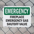 thumbnail image 5 of (2 Pack) Fireplace Gas Shutoff Valve OSHA Emergency Sign 18 Inch X 12 Inch Plastic Sign, Weather Resistant, UV Protected for Workplace, Business, and Construction Site, Made in the USA, 5 of 8