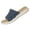 Navy, variant on Women Slide Sandals Cutout Flat Open Toe Slippers Summer Sandals for Daily Beach Outings Solid Color Navy