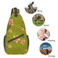 thumbnail image 6 of ZNDUO Sling Bag, Men Shoulder Backpack Small Cross Body Chest Sling Backpack-Green Flower Pattern, 6 of 8
