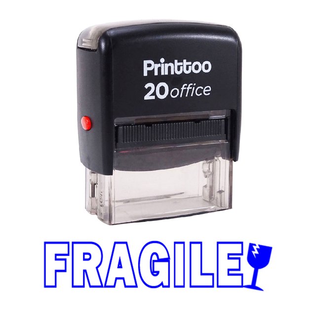 Printtoo Office Stationary FRAGILE Self Inking Rubber Stamp Stamp-Blue
