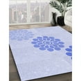thumbnail image 2 of Ahgly Company Indoor Round Patterned Lavender Blue Area Rugs, 4' Round, 2 of 6