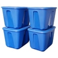 thumbnail image 2 of Homz 18 Gal Standard Plastic Storage Container w/ Secure Lid, Blue, 8 Pack, 2 of 10
