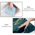 thumbnail image 4 of Whale Canvas Outdoor Picnic Mat Waterproof Foldable Portable Beach Blanket for Camping Hiking Travel - Blue/White Stripe Pattern, Large Size 79" x 59, 4 of 6