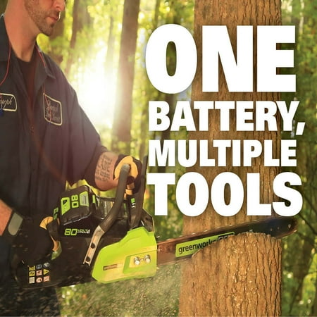 Greenworks - 80 Volt 2Ah Battery (Charger not included) - Green
