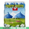 thumbnail image 2 of Suiza Juego de Cama Paisaje de los Alpes Suizos Arte Vintage Rlt13, 2 of 6