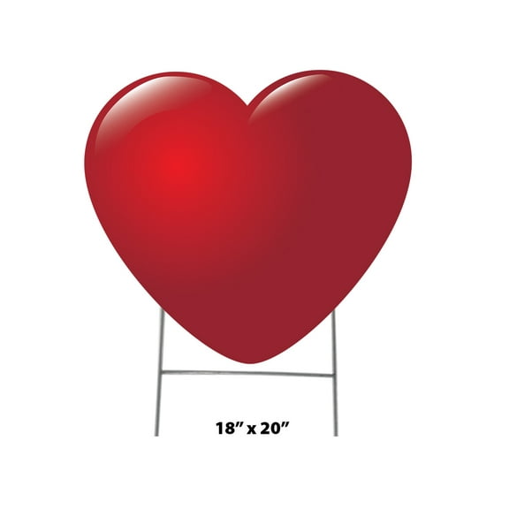 Red Heart Yard Sign Icon