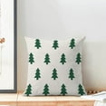 thumbnail image 3 of Christmas Pillow Covers 20x20 Inch 2 Pcs, White Sage Green Trees Decorative Throw Pillows for Couch, Xmas Winter Outdoor Decor Pillowcase Linen Cushion Cover for Bed Sofa, 3 of 6