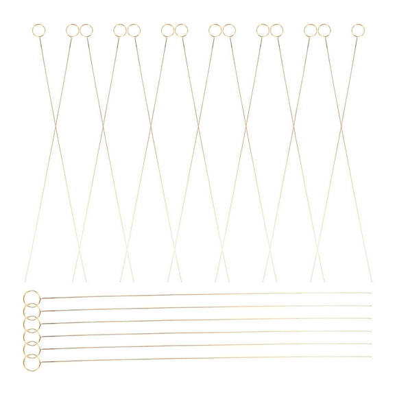 Worgeous 40Pcs Round Floral Picks Stick Clip Floral Card Holder Picks Wedding Photo Picture Holder for Flower