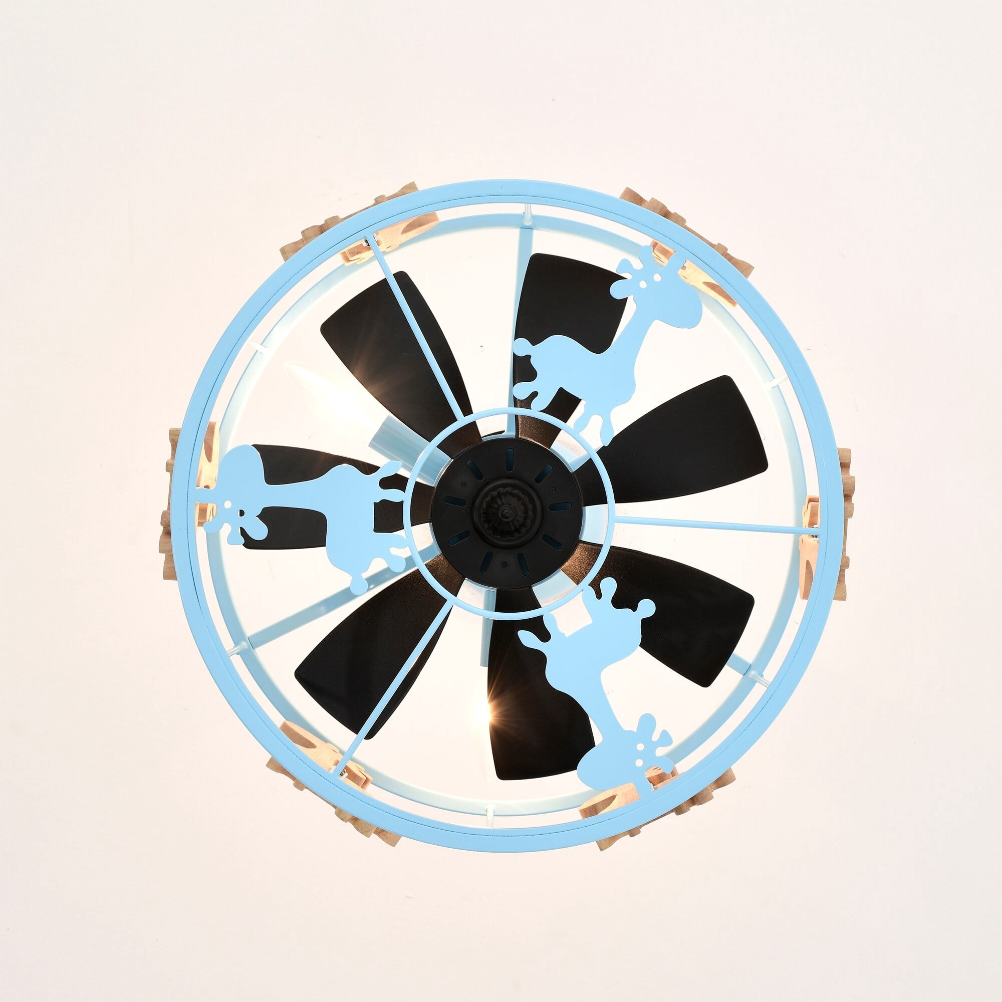 Snowdust 16 in. 3-Light Indoor Pastel Blue Finish Ceiling Fan with Light Kit