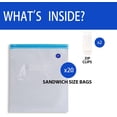 thumbnail image 3 of Sous Vide Bags, 20 Pieces Sandwich Size Vacuum Zipper Bags, Vacuum Food Sealer Bags, Food Storage Reusable Bags with Double-layer Zippers Designed, BPA free - Sandwich, 3 of 7