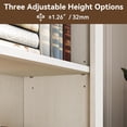 thumbnail image 4 of 72 in Tall Bookshelf 5 Tier Bookcase with Adjustable Shelves, Antique White Book Shelf with Storage Cabinet, Wood Freestanding Display Bookshelves for Home Office，Bedroom, Living Room, 4 of 5