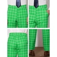 thumbnail image 6 of INSPIRE CHIC Men's Dress Plaid Printed Business Checked Pants 38 Green White, 6 of 7