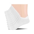 thumbnail image 2 of BadPiggies 10 Pairs Women's Ankle Socks Thin Soft Athletic Low Cut Cotton Socks With Tab (White), 2 of 8