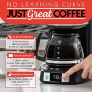 Gourmia 5 Cup Programmable Drip Coffee Maker with Brew Later, Black