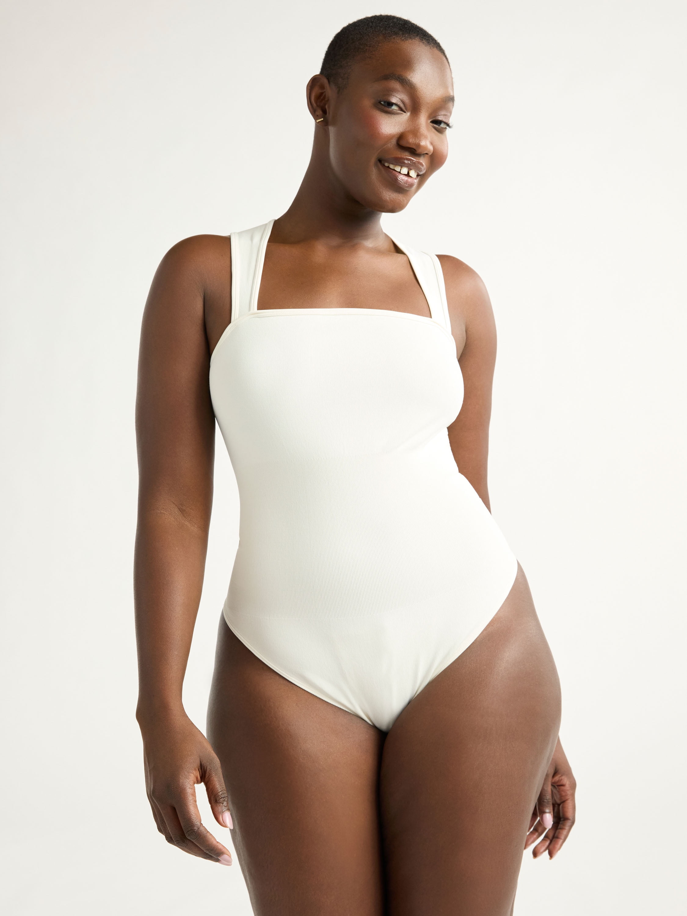 Joyspun Women's Slimming Seamless Sleeveless Bodysuit, 2-Pack, Sizes S-XXXL