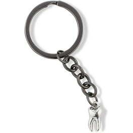 Shoe Charm Keychain Holder for Jibbutz Compatible with Croc Shoe Charms 2  pk Black 1 Charm Included with Each 